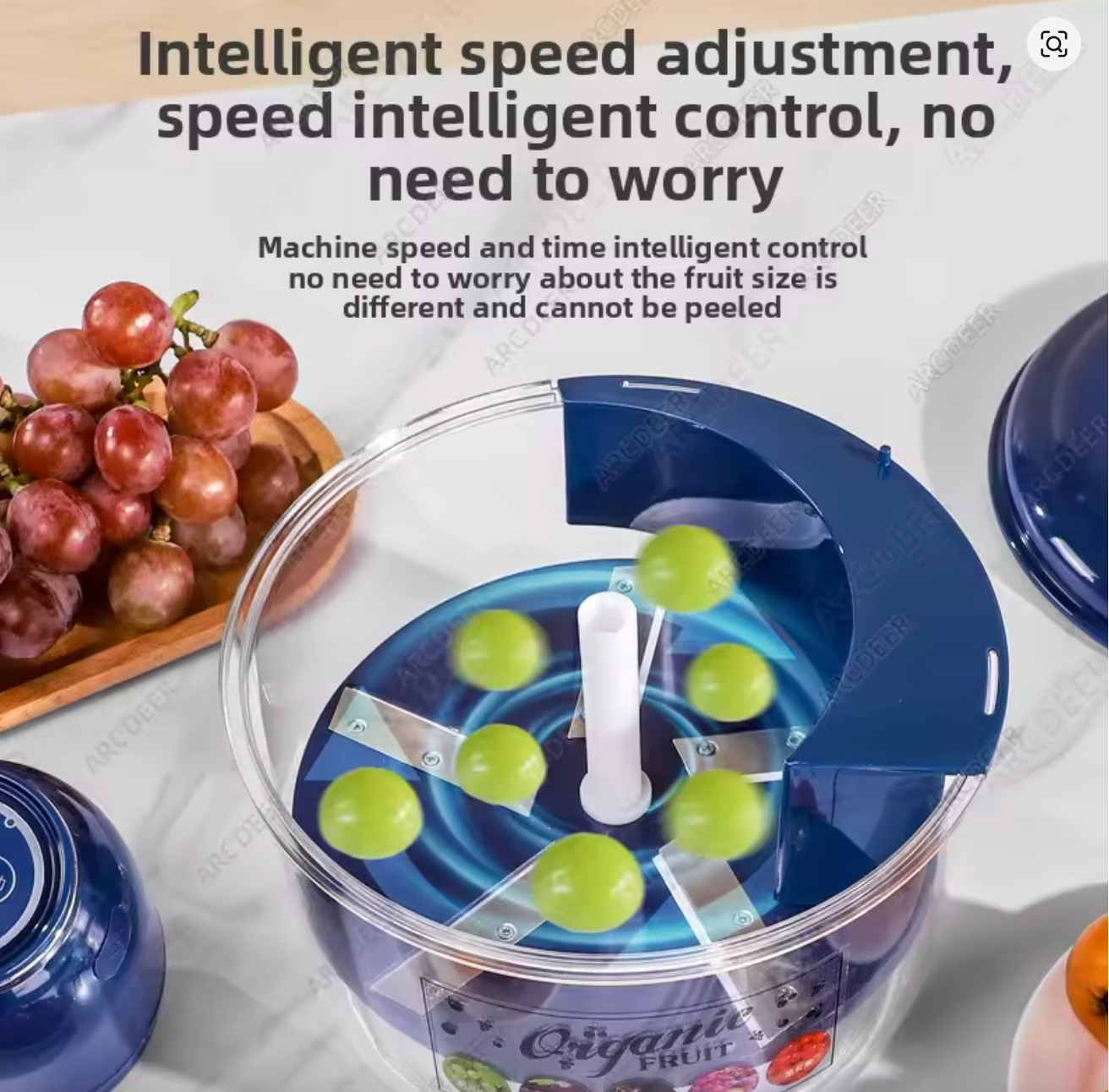 Automatic Fruit Peeler Machine Wireless Portable Grape/Apple/ Garlic/plum/Peach Peeler for Home, Fast & Easy Kitchen Gadget